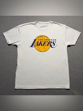 LA Lakers x Hennessy Logo T-Shirt White Promo Tee Men’s Large NBA